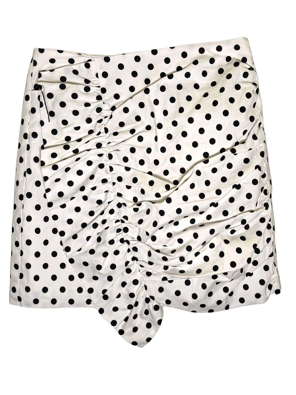 The Impeccable Pig Black and White Polka Dot Mini Skirt
